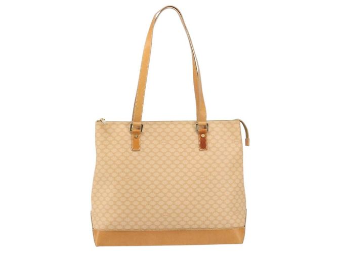Céline CELINE Macadam Canvas Tote Bag PVC Beige Gold Auth 160703 Golden - Ansicht 13