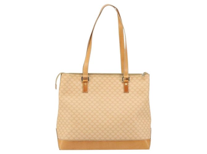 Céline CELINE Macadam Canvas Tote Bag PVC Beige Gold Auth 160703 Golden - Ansicht 2
