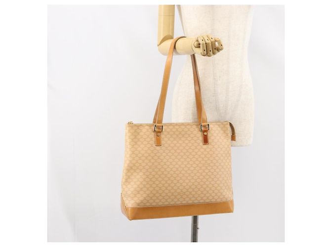 Céline CELINE Macadam Canvas Tote Bag PVC Beige Gold Auth 160703 Golden - Ansicht 22