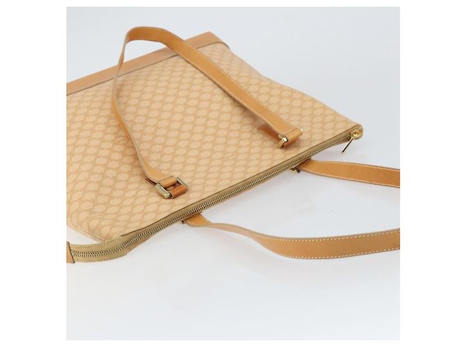 Céline CELINE Macadam Canvas Tote Bag PVC Beige Gold Auth 160703 Golden - Ansicht 6