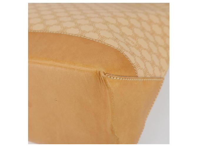 Céline CELINE Macadam Canvas Tote Bag PVC Beige Gold Auth 160703 Golden - Ansicht 9