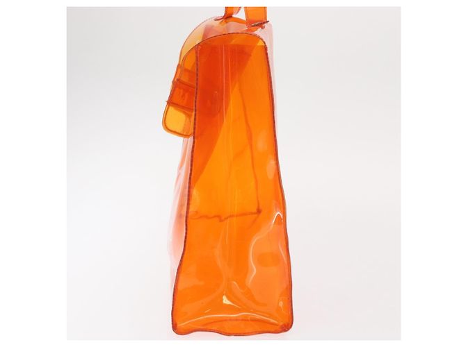 Hermès HERMES Borsa a Mano Kelly in Vinile Arancione Auth 158158 - vista 4