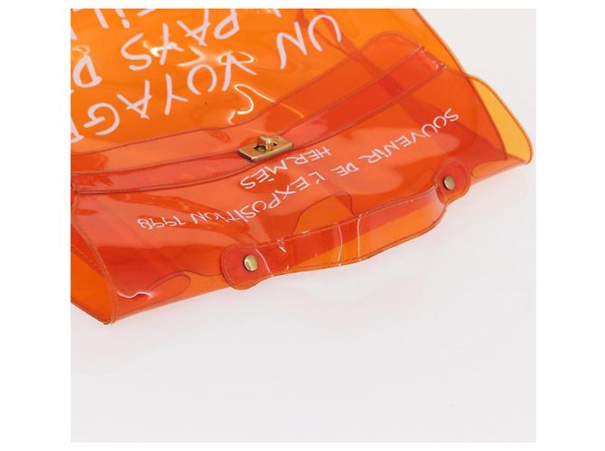 Hermès HERMES Borsa a Mano Kelly in Vinile Arancione Auth 158158 - vista 6