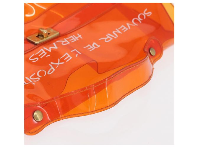 Hermès HERMES Borsa a Mano Kelly in Vinile Arancione Auth 158158 - vista 7