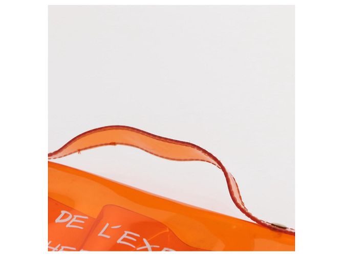 Hermès HERMES Borsa a Mano Kelly in Vinile Arancione Auth 158158 - vista 8