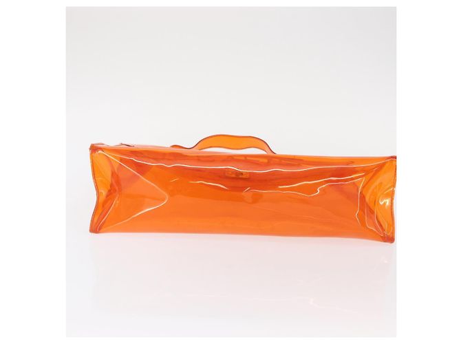 Hermès HERMES Borsa a Mano Kelly in Vinile Arancione Auth 158158 - vista 9