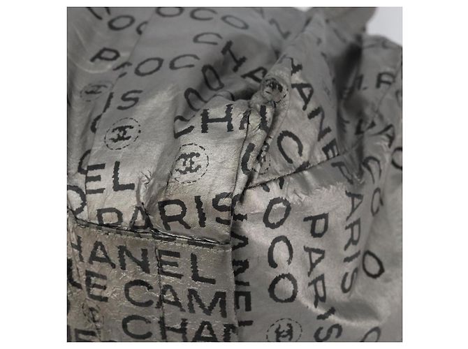 CHANEL Borsa Tote Illimitata Nylon Argento CC Auth bs31915 - vista 10