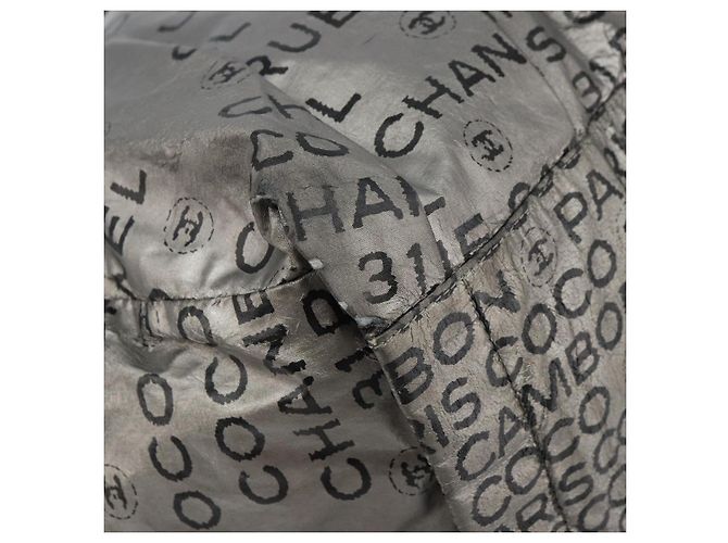 CHANEL Borsa Tote Illimitata Nylon Argento CC Auth bs31915 - vista 11