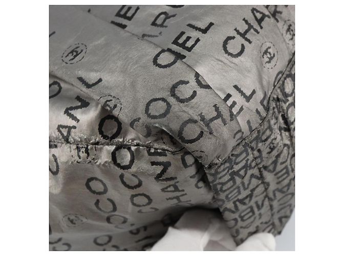 CHANEL Borsa Tote Illimitata Nylon Argento CC Auth bs31915 - vista 13