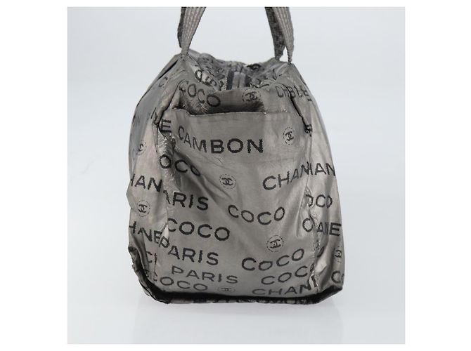 CHANEL Borsa Tote Illimitata Nylon Argento CC Auth bs31915 - vista 4