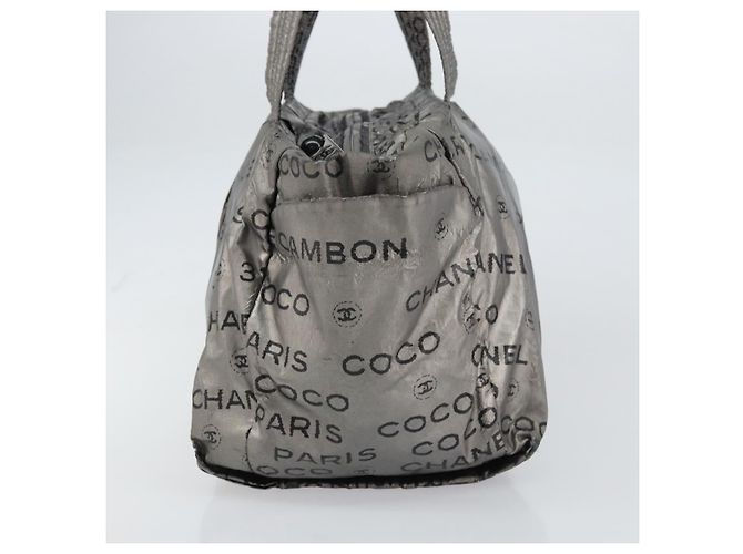 CHANEL Borsa Tote Illimitata Nylon Argento CC Auth bs31915 - vista 5