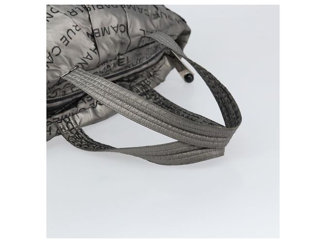 CHANEL Borsa Tote Illimitata Nylon Argento CC Auth bs31915 - vista 7