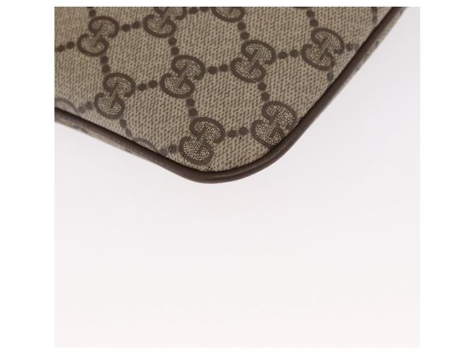 Gucci Borsa GG Supreme Web Sherry Line in PVC beige e oro 68 02 047 Auth ka1073 D'oro - vista 10