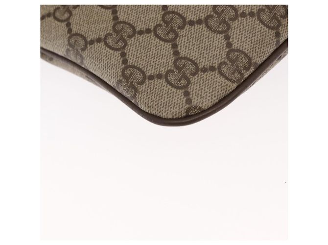 Gucci Borsa GG Supreme Web Sherry Line in PVC beige e oro 68 02 047 Auth ka1073 D'oro - vista 12