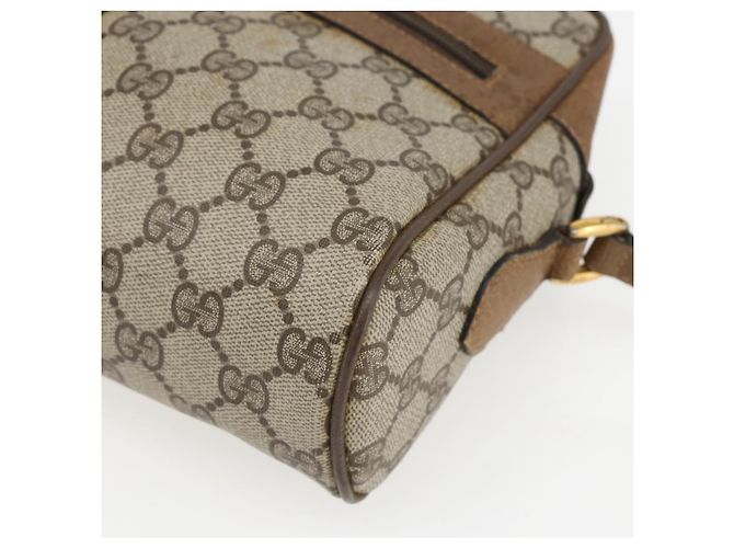 Borsa Sherry Line GG Supreme Web di GUCCI in PVC beige e oro 68 02 005 Auth 158512 D'oro - vista 10