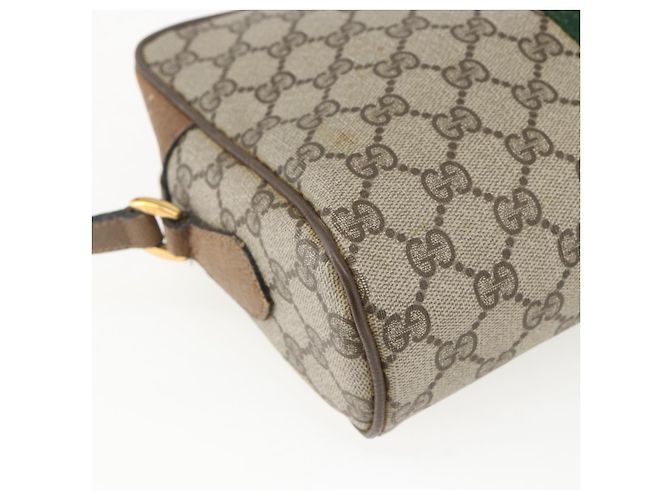 Borsa Sherry Line GG Supreme Web di GUCCI in PVC beige e oro 68 02 005 Auth 158512 D'oro - vista 13