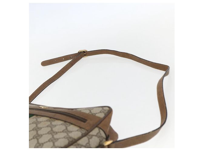 Borsa Sherry Line GG Supreme Web di GUCCI in PVC beige e oro 68 02 005 Auth 158512 D'oro - vista 8