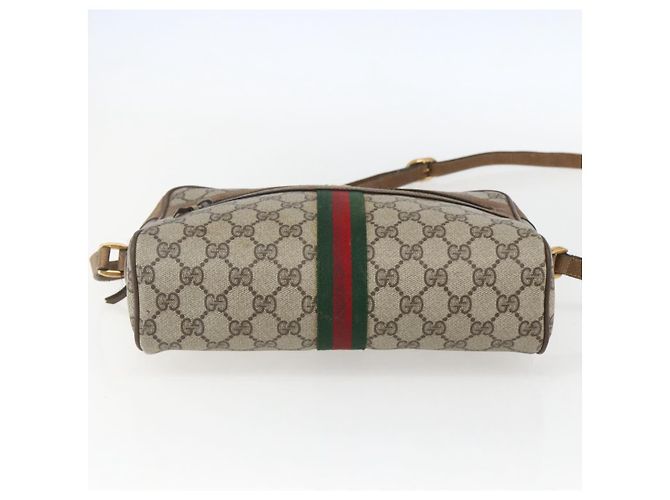 Borsa Sherry Line GG Supreme Web di GUCCI in PVC beige e oro 68 02 005 Auth 158512 D'oro - vista 9