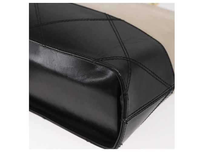 Borsa a spalla a catena Salvatore Ferragamo in pelle bianca nera oro Auth bs31765 Nero Bianco D'oro - vista 13
