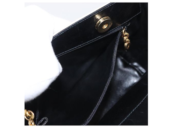 Borsa a spalla a catena Salvatore Ferragamo in pelle bianca nera oro Auth bs31765 Nero Bianco D'oro - vista 19