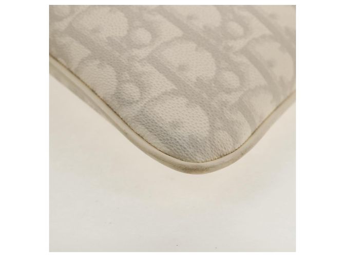 Borsa a Spalla Romantica Trotter Christian Dior PVC Bianco Argento Auth 158881V - vista 15