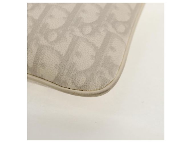 Borsa a Spalla Romantica Trotter Christian Dior PVC Bianco Argento Auth 158881V - vista 16