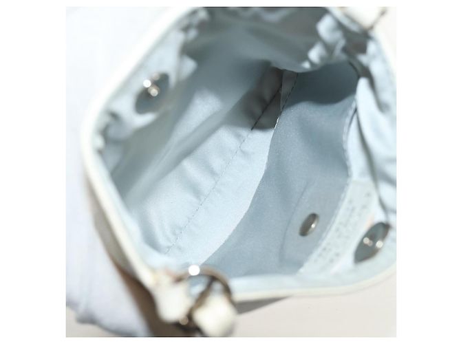 Borsa a Spalla Romantica Trotter Christian Dior PVC Bianco Argento Auth 158881V - vista 19