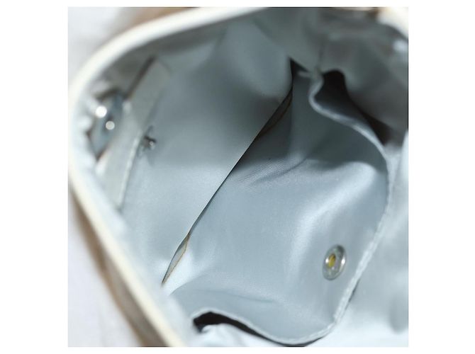 Borsa a Spalla Romantica Trotter Christian Dior PVC Bianco Argento Auth 158881V - vista 22