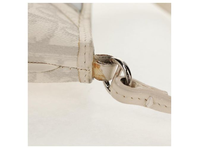 Borsa a Spalla Romantica Trotter Christian Dior PVC Bianco Argento Auth 158881V - vista 6