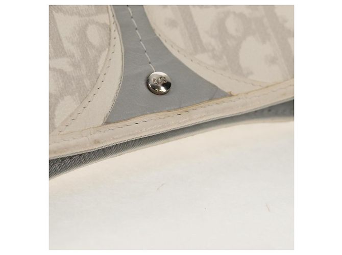 Borsa a Spalla Romantica Trotter Christian Dior PVC Bianco Argento Auth 158881V - vista 8
