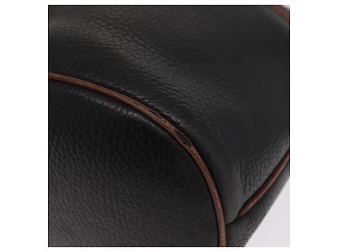 Borsa a Spalla in Pelle Nera e Oro GUCCI 001 904 0791 Auth 160619 Nero D'oro - vista 11