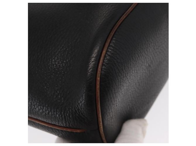 Borsa a Spalla in Pelle Nera e Oro GUCCI 001 904 0791 Auth 160619 Nero D'oro - vista 12