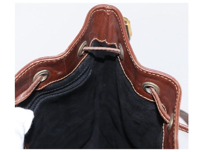 Borsa a Spalla in Pelle Nera e Oro GUCCI 001 904 0791 Auth 160619 Nero D'oro - vista 18