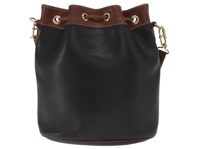 Borsa a Spalla in Pelle Nera e Oro GUCCI 001 904 0791 Auth 160619 Nero D'oro - vista 3