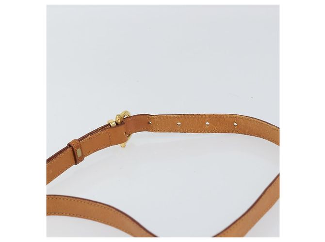 Céline Borsa a Spalla in Tela Macadam CELINE PVC Beige Oro Auth 157310 D'oro - vista 8