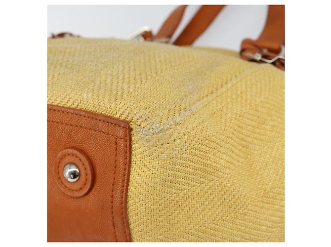 Tote Bag aus Canvas Beige Silber SAINT LAURENT 203820 Auth 160733 - Ansicht 10