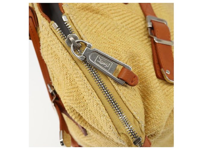 Tote Bag aus Canvas Beige Silber SAINT LAURENT 203820 Auth 160733 - Ansicht 16