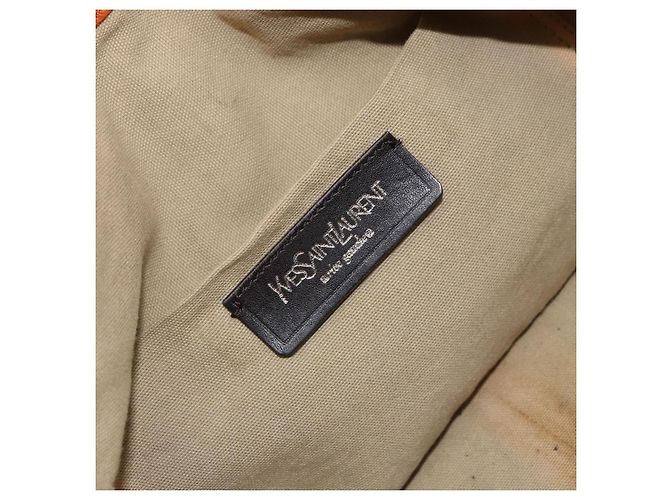 Tote Bag aus Canvas Beige Silber SAINT LAURENT 203820 Auth 160733 - Ansicht 17