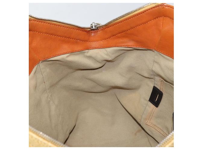 Tote Bag aus Canvas Beige Silber SAINT LAURENT 203820 Auth 160733 - Ansicht 20