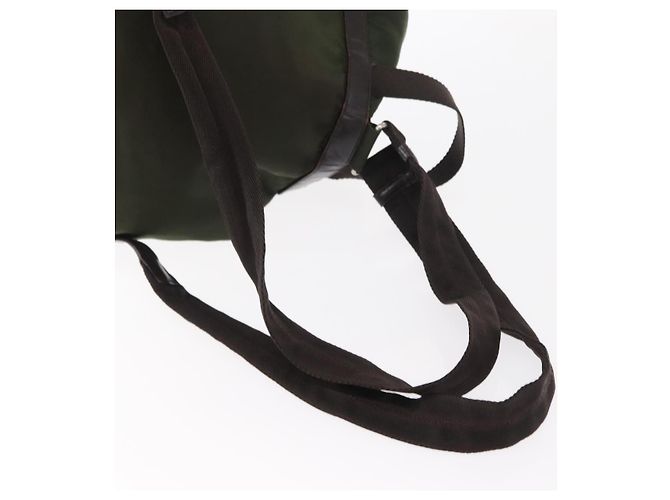 PRADA Backpack Nylon Khaki Silver Auth 147077 Silvery - view 9