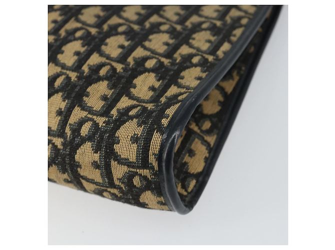 Borsa a Spalla in Tela Trotter Christian Dior Blu Navy Oro Auth BA9130 D'oro - vista 12