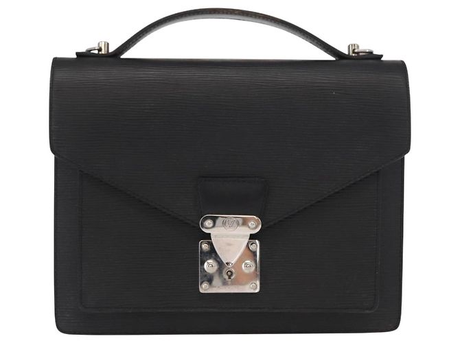 LOUIS VUITTON Borsa a Mano Epi Monceau 28 Nera M52122 LV Auth ep12499 Nero - vista 13