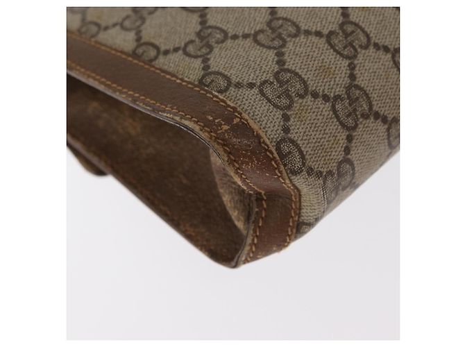 GUCCI GG Supreme Web Sherry Line Clutch Bag PVC Beige Oro 89 01 006 Auth BA9104 - vista 10
