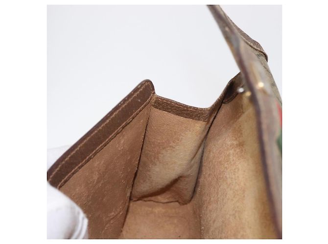 GUCCI GG Supreme Web Sherry Line Clutch Bag PVC Beige Oro 89 01 006 Auth BA9104 - vista 18