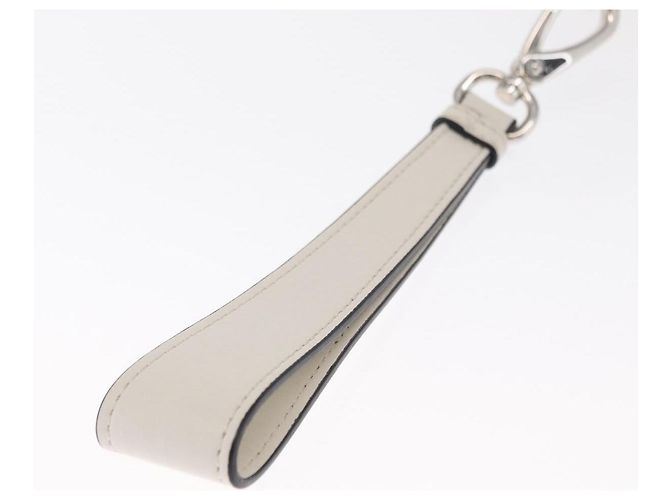 PRADA Borsa Clutch in Pelle Argento Bianca Auth 159445V Bianco - vista 7