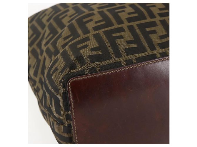 FENDI Zucca Canvas Tote Bag Schwarz Braun Auth am10121 - Ansicht 14
