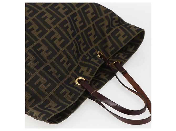 FENDI Zucca Canvas Tote Bag Schwarz Braun Auth am10121 - Ansicht 6