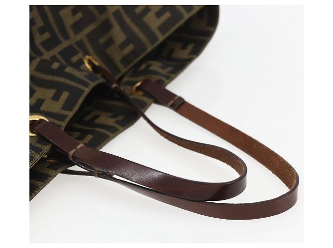 FENDI Zucca Canvas Tote Bag Schwarz Braun Auth am10121 - Ansicht 7
