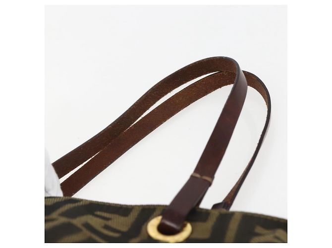 FENDI Zucca Canvas Tote Bag Schwarz Braun Auth am10121 - Ansicht 8