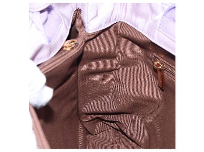 Borsa a mano Vala in nylon viola e oro Salvatore Ferragamo Auth bs31861 D'oro Porpora - vista 19